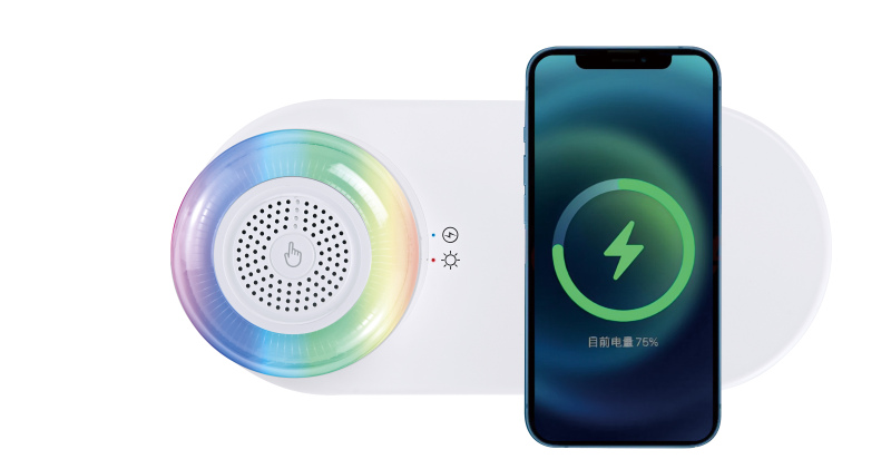 BT 5.0 Touch Led Night Light Wireless Portable Bluetooth Speaker Plastic Active RGB Player