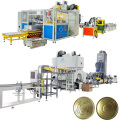 High-speed square sardine tin eoe lid production line