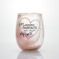 Double Wall Tumbler Stemless Pink Glitter Drinking Cup