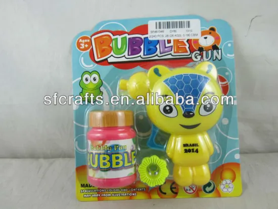 Cartoon plastic flash bubble gun for kid