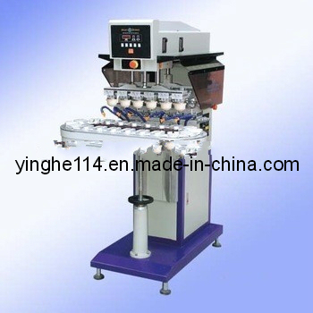 Pneumatic 6-Color Pad Printer with Conveyor