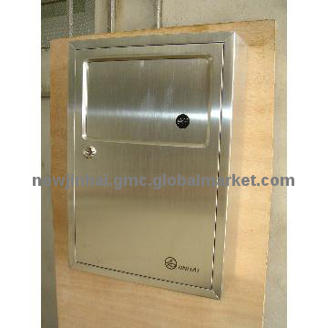 Stainless Steel Lockable Wall Mounted  Recycling Bin