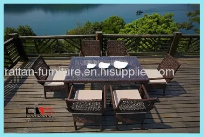 Outdoor Garden Rattan Dining Furniture Dining Room Sets 