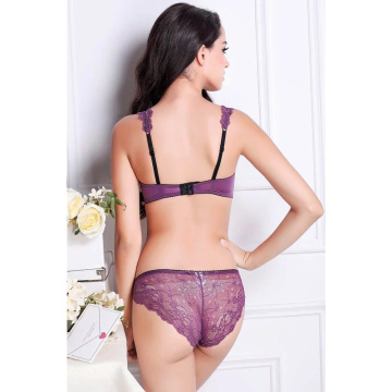 Culotte de soutien-gorge à armatures amovibles en dentelle pour femme