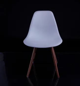 colorful K/D plastic dining chairs with wood frame 1028c