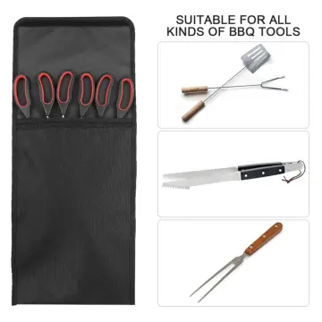 Hemoton 2pcs BBQ Tool Storage Bag Hardware Tool Case Lightweight Holder Pouch Handbag Shoulder Bag Barbecue Accessories