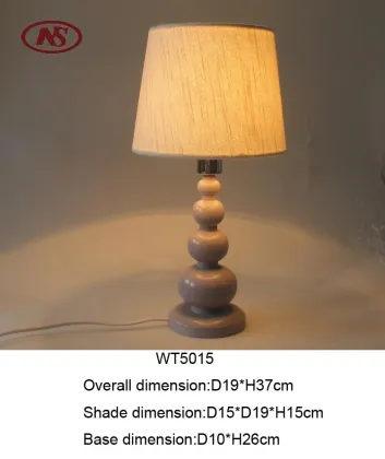 2016 chinese fatory newest design wood table lamp, simple Glass table light