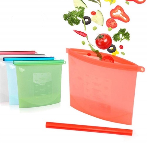 Reusable Silicone Leakproof Microwave Safe Food Storage Bag