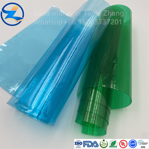 Película de PVC verde suave de color para hacer bolsas