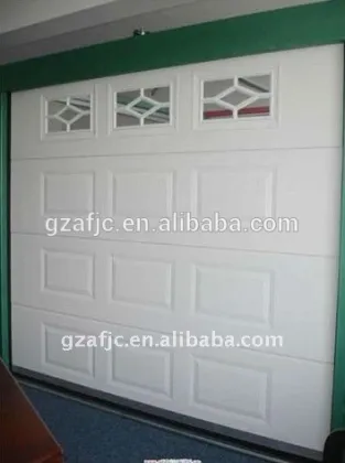 Guangzhou overhead garage doors, automatic sectional overhead pinch resistance garage door