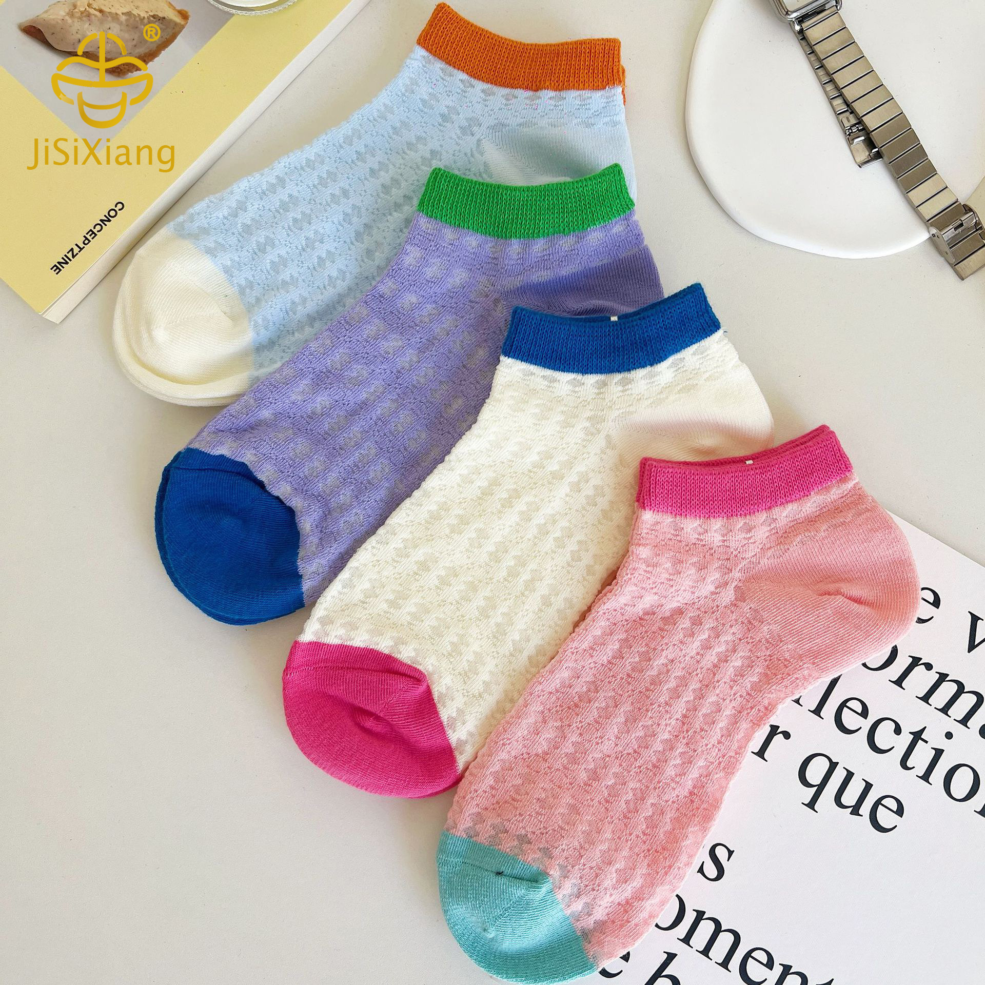 Ladies' colored socks