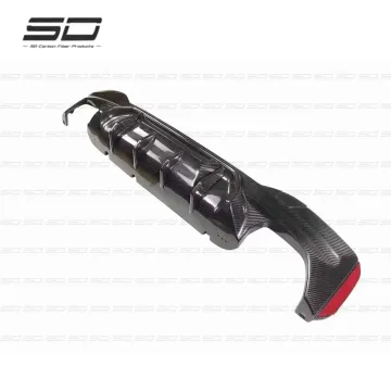 5 Series G30 G38 Dry Carbon Fiber Rear Bumper Lip & Rear Diffuser - Competition Style for BMW