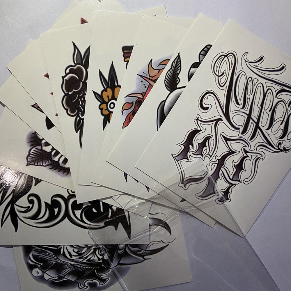 10pcs Simple Small Fresh Cute English Tattoo Stickers Waterproof