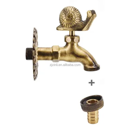 Antique Bronze Brass Snail Shape Garden Faucet
