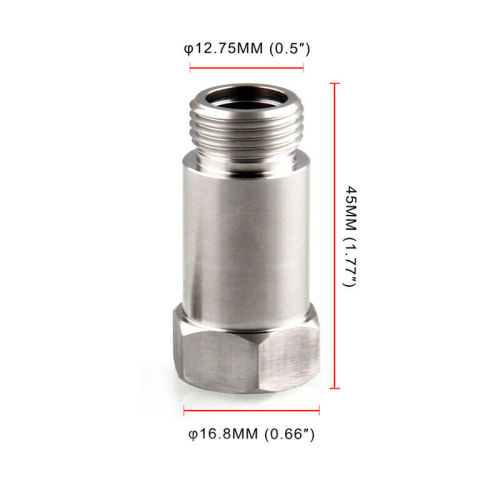 Edelstahl einstellbarer Sauerstoffsensor M18x1.5 Erweiterung