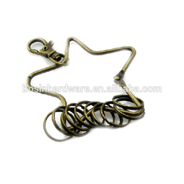 Fashion High Quality Metal Antique Brass Star Shaped Binder Ring
