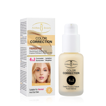 Aichun 50ml Fondazione liquida acida ialuronica con SPF30 Pa +++ - Vitamina E Nutrishing Idratizzante Protezione solare idratante