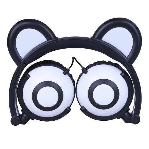 OEM Colorful Glowing LED Panda Ear Headphone