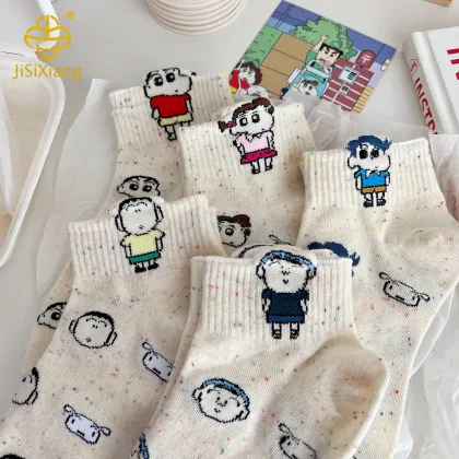 Korean Cartoon Crayon Shin chan Short Socks