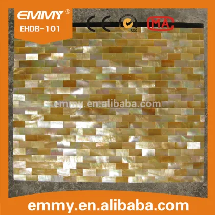 wholesale golden shell mosaic river shell for hall/bar/furniture wall tile