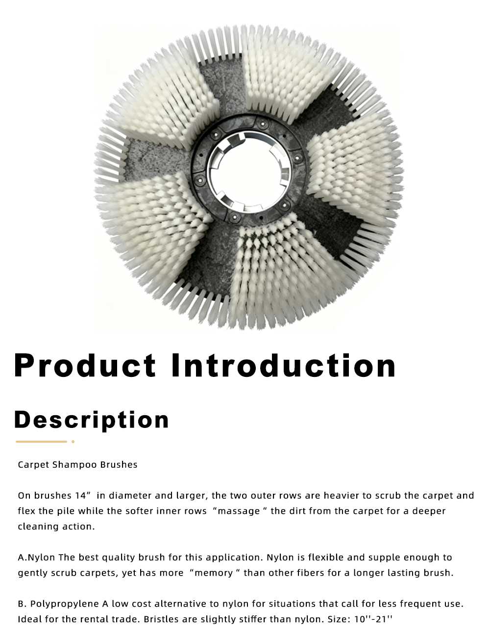 Heavy-Duty Carpet Shampoo Brush Disc x