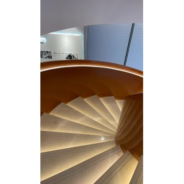 سلالم من الصلب الكربوني الرخامي، الدرج المنحني، الدرج الحديث للمنزل الداخلي