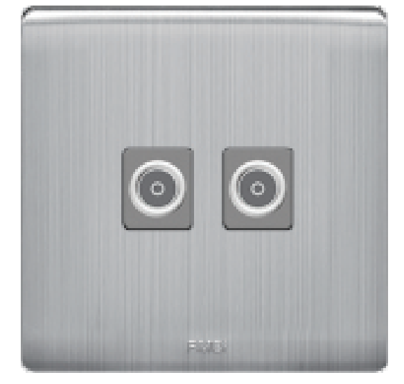 Electrical double TV socket