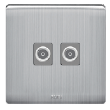 Electrical double TV socket