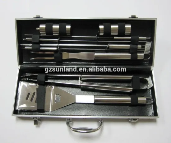 BBQ Grill Accessories Cutlery Suitcase BBQ Grill Tools Set
