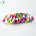 High-quality Charm Silicone Bead Bracelet with Mixed-colors