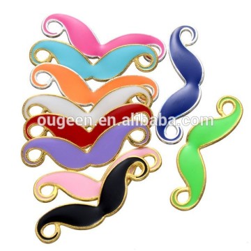 wholesale fashion jewelry zinc alloy material enamel metal mustache charms