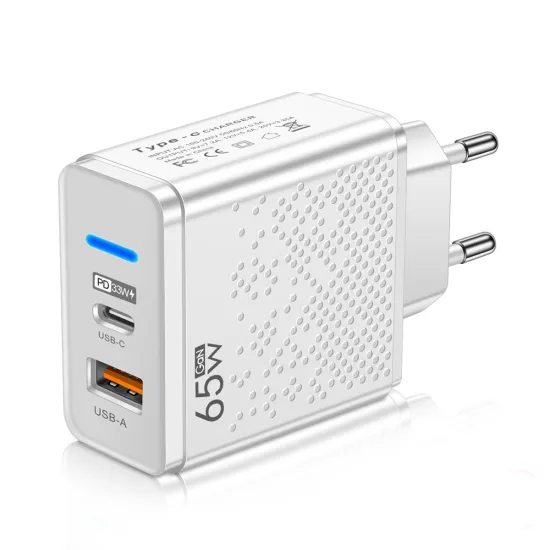 65W USB-C PD Type C Fast Charging Wall Adapter for Quick Charge 3.0 iPhones and Samsung Devices