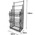 Black Metal Rotating Umbrella Display Stand