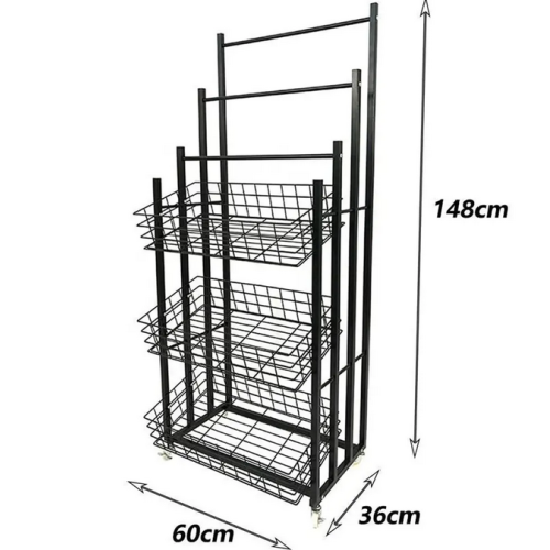 Black Metal Rotating Umbrella Display Stand