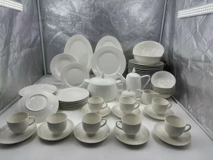Ceramic tableware of the dining table
