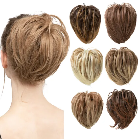 Colorful Messy Bun Hair Pieces: Elevate Your Style with Silk Scrunchies, Thick Waves, and Elastic Extensions