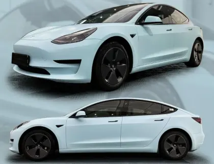 Super matte glacier blue car vinyl