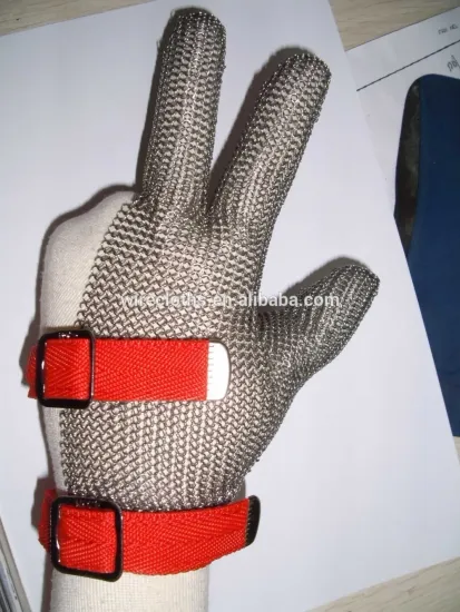 Stainless Steel Rings gloves for butcher/working gloves/short sleeves gloves/three/five fingers gloves