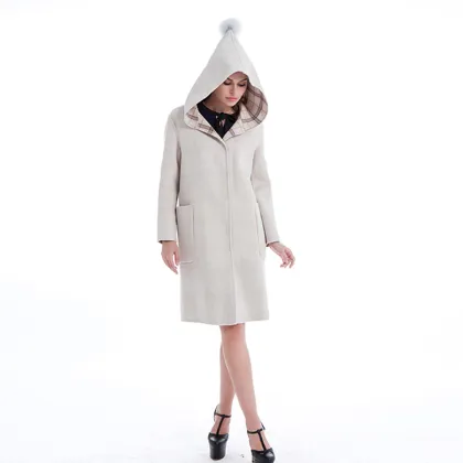 Cashmere Hooded Coat for winter coat