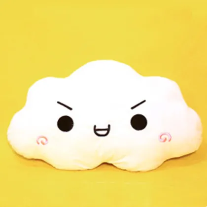 Funny Shape Pillow Cheap White Different Face Cloud Plush Pillow
