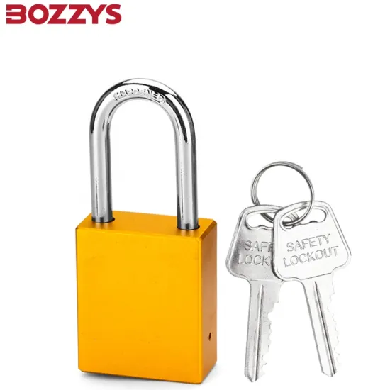BOZZYS Auto-Popup Aluminum Padlock with Colorful Master Key for Electric Insulation