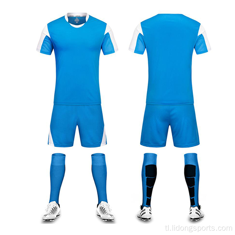 Ang pakyawan ng football jersey polyester soccer jersey set