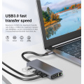 Adaptador de cubo USB 12 em 1 multifuncional