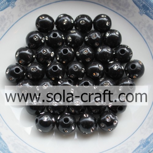 5MM Special Design Künstliche runde Disco Dot Beads Schwarze Farbe