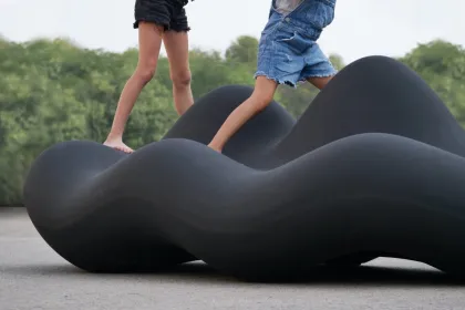 Customizable Black Shaped Outdoor Chair