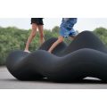 Anpassbarer schwarz geformter Outdoor -Stuhl