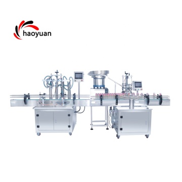 Haoyuan Automatic Small Milk Bottle Liquid Filling and Capping Machine