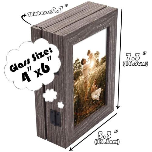 Customized Photo Frame Vintage Hinged Table Desk Top Picture Photo Frame Manufactory