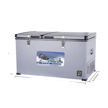 BCD-80-100 Double Temperature Double Door Large Capacity 12V Chest Freezer