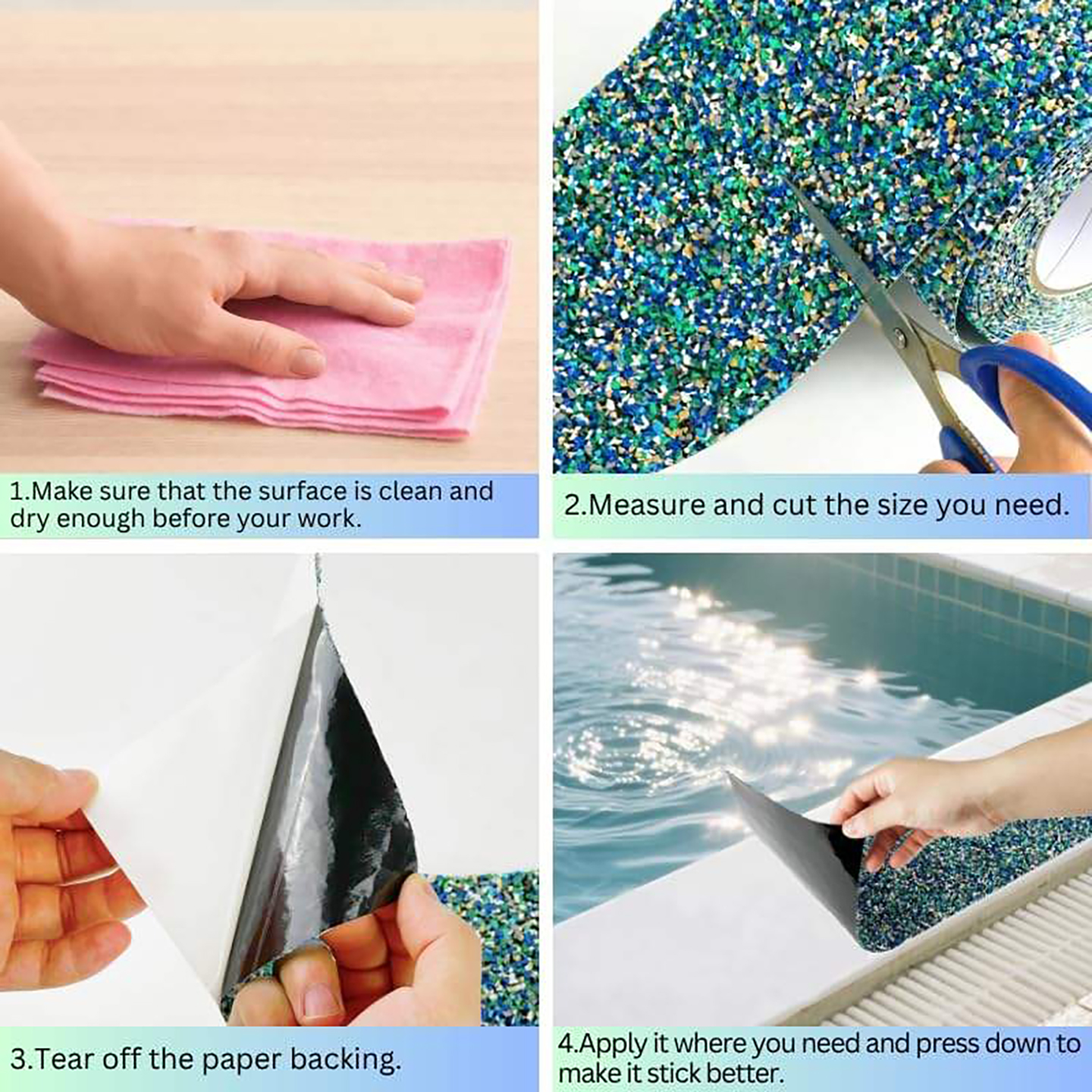 EPDM rubber particle anti slip tape